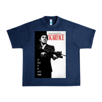 Navy scarfaces Urban Heavy Tee - artisFamous