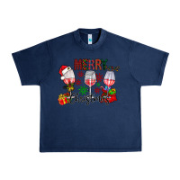 Navy Merry Christmas Urban Heavy Tee - CowhideDigitalArt