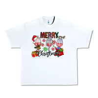 White Merry Christmas Urban Heavy Tee - CowhideDigitalArt
