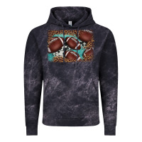 Cloud Black American football leopard cowhide turquoise  leather background Vintage Hoodie - BarkalooDesign