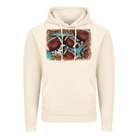 Vintage Artic American football leopard cowhide turquoise  leather background Vintage Hoodie - BarkalooDesign