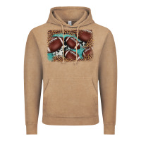 Vintage Coffee American football leopard cowhide turquoise  leather background Vintage Hoodie - BarkalooDesign