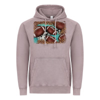 Vintage Zinc American football leopard cowhide turquoise  leather background Vintage Hoodie - BarkalooDesign