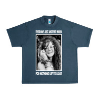 Midnight Navy vintage janis arts joplin Urban Heavy Tee - artisFamous