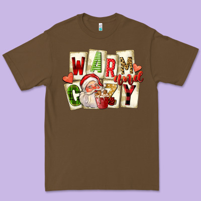 Warm And Cozy Santa Premium Tee Designed By Fadigitalartstudio