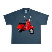 Midnight Navy classic italian vespa scooter Urban Heavy Tee - artisFamous