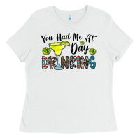 White you had me at day drinkg Ladies Tee - CowhideDigitalArt