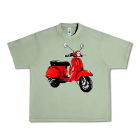 Oil Green classic italian vespa scooter Urban Heavy Tee - artisFamous