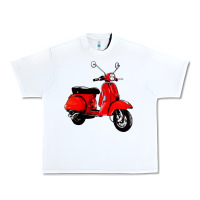 White classic italian vespa scooter Urban Heavy Tee - artisFamous