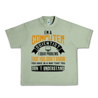 Oil Green computer scientist programmer Urban Heavy Tee - artisFamous
