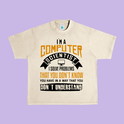 Computer Scientist Programmer Urban Heavy Tee Designed By Artisfamous