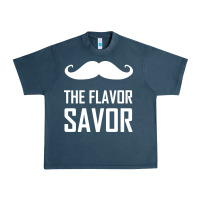 Midnight Navy mustache the flavor savor Urban Heavy Tee - artisFamous