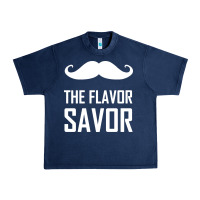 Navy mustache the flavor savor Urban Heavy Tee - artisFamous