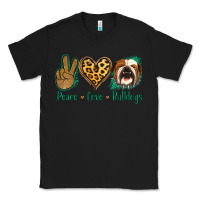 Black Peace Love Bulldog Classic Tee - Jasminsmagicworld