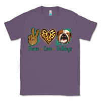 Lavender Peace Love Bulldog Classic Tee - Jasminsmagicworld