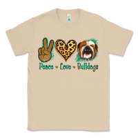 Mushroom Peace Love Bulldog Classic Tee - Jasminsmagicworld