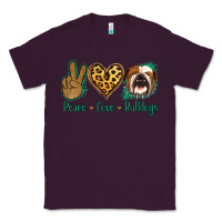 Plum Peace Love Bulldog Classic Tee - Jasminsmagicworld