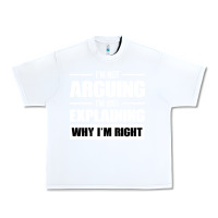 White I'M NOT ARGUING I'M JUST EXPLAINING WHY I'M RIGHT FUNNY Urban Heavy Tee - artisFamous