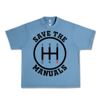 Pebble Blue save the manuals (black) Urban Heavy Tee - artisFamous