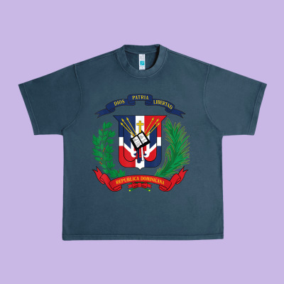 Dominican Republic Flag National Emblem Republica Dominicana T Shirt Urban Heavy Tee Designed By Artisfamous