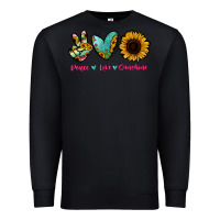 Black Peace Love Sunshine Premium Sweatshirt - RanaPortraitStore