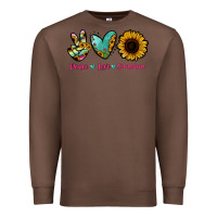 Chestnut Peace Love Sunshine Premium Sweatshirt - RanaPortraitStore