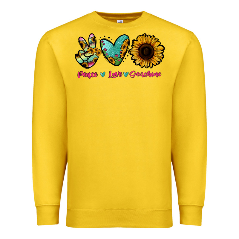 Peace Love Sunshine Premium Sweatshirt by RanaPortraitStore | Teevron