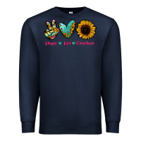 Navy Peace Love Sunshine Premium Sweatshirt - RanaPortraitStore