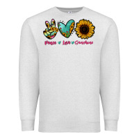 Oatmeal Heather Peace Love Sunshine Premium Sweatshirt - RanaPortraitStore