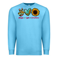 Ocean Blue Peace Love Sunshine Premium Sweatshirt - RanaPortraitStore