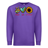 Purple Peace Love Sunshine Premium Sweatshirt - RanaPortraitStore