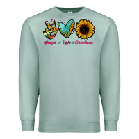 Seafoam Peace Love Sunshine Premium Sweatshirt - RanaPortraitStore