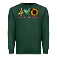 Sports Green Peace Love Sunshine Premium Sweatshirt - RanaPortraitStore