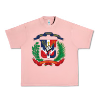 Salmon dominican republic flag national emblem republica dominicana t shirt Urban Heavy Tee - artisFamous