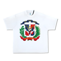 White dominican republic flag national emblem republica dominicana t shirt Urban Heavy Tee - artisFamous