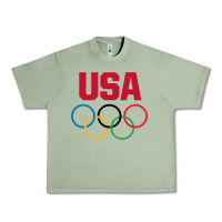 Oil Green Olympic Rings Urban Heavy Tee - artisFamous