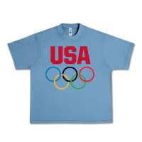 Pebble Blue Olympic Rings Urban Heavy Tee - artisFamous