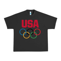 Pigment Black Olympic Rings Urban Heavy Tee - artisFamous