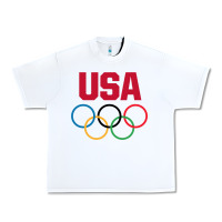 White Olympic Rings Urban Heavy Tee - artisFamous