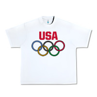 White Olympic Rings Urban Heavy Tee - artisFamous