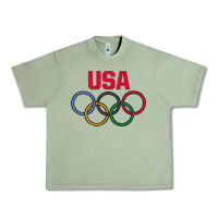 Oil Green Olympic Rings Urban Heavy Tee - artisFamous