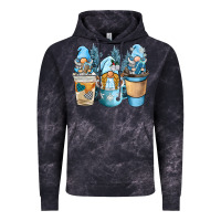 Cloud Black winter coffee gnome Vintage Hoodie - BarkalooDesign