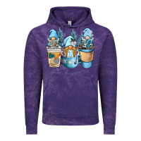 Cloud Purple winter coffee gnome Vintage Hoodie - BarkalooDesign