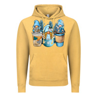 Vintage Mustard winter coffee gnome Vintage Hoodie - BarkalooDesign