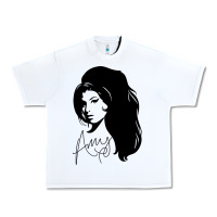 White Amy Winehouse Urban Heavy Tee - artisFamous