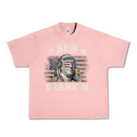 Salmon Ben Drankin 4th of July Patriotic Funny T-Shirt Urban Heavy Tee - artisFamous