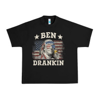 Black Ben Drankin 4th of July Patriotic Funny T-Shirt Urban Heavy Tee - artisFamous