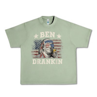 Oil Green Ben Drankin 4th of July Patriotic Funny T-Shirt Urban Heavy Tee - artisFamous