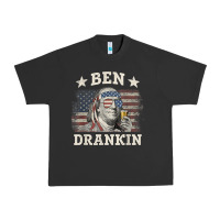 Pigment Black Ben Drankin 4th of July Patriotic Funny T-Shirt Urban Heavy Tee - artisFamous