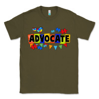 Army Green Advocate Autism Classic Tee - FaDigitalArtStudio